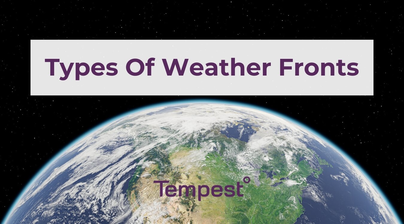 planet earth with cold and warm fronts expanding over North America