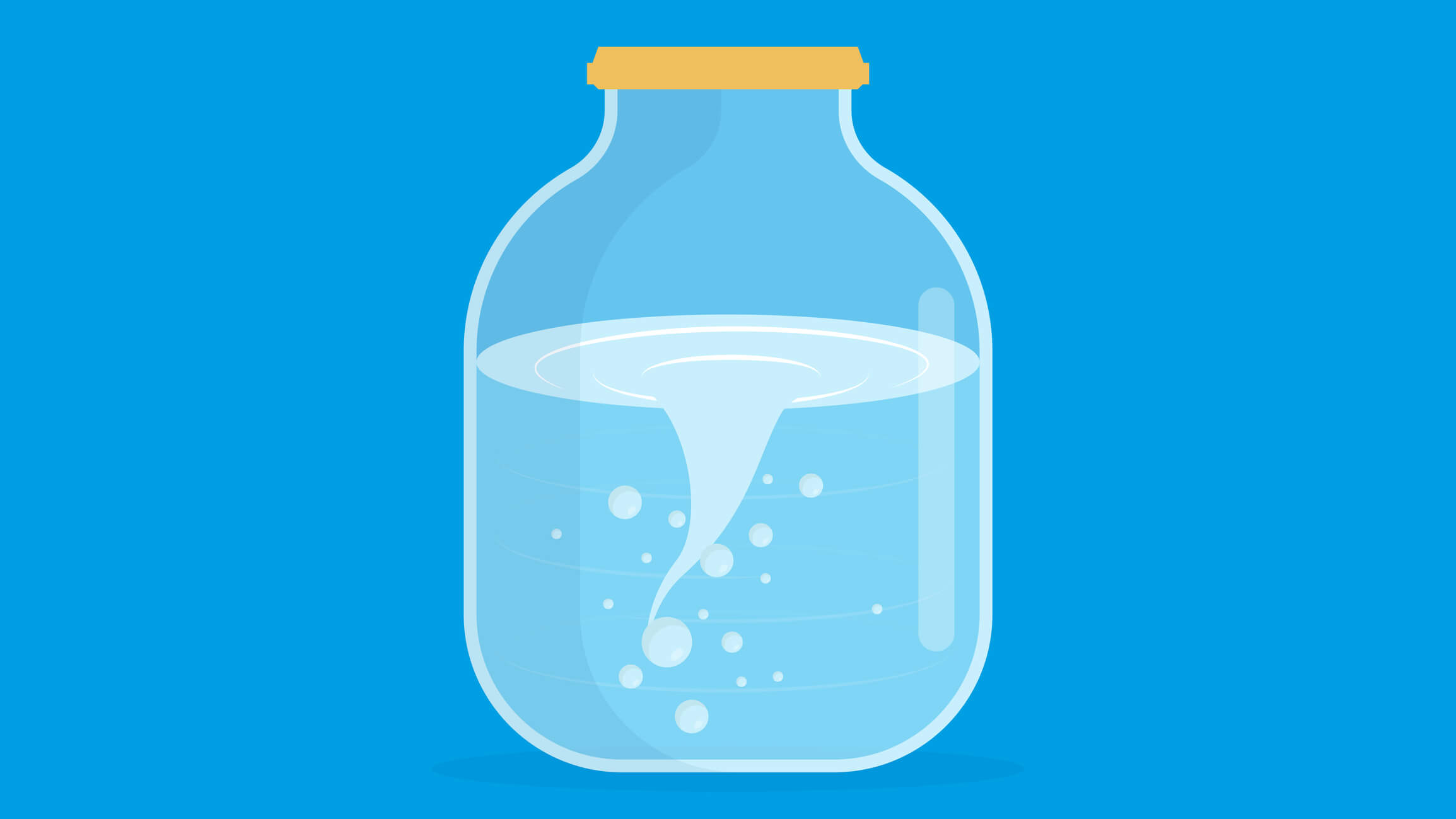 a water tornado in a jar