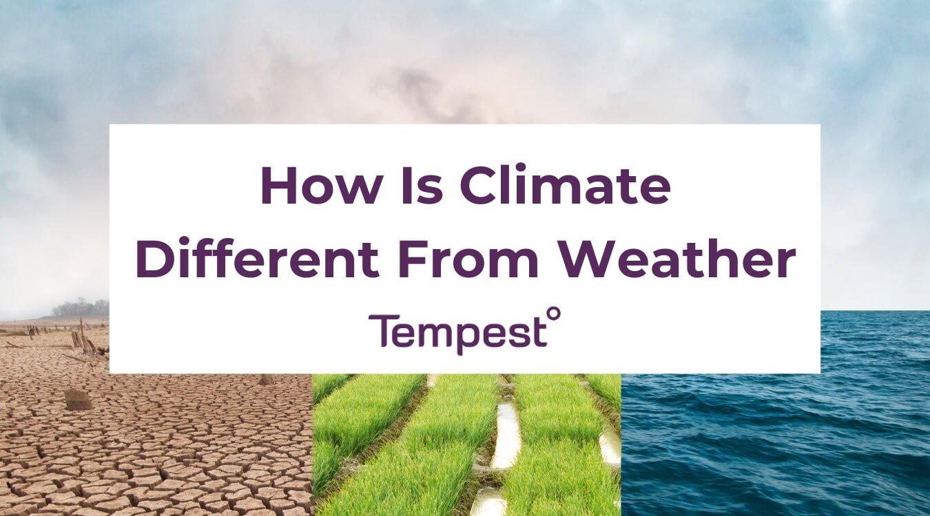 a picture comparing three climates and the types of weather that happens in each
